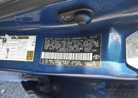 2008 Toyota Prius z USA, uszkodzony, nr VIN JTDKB20U187719214